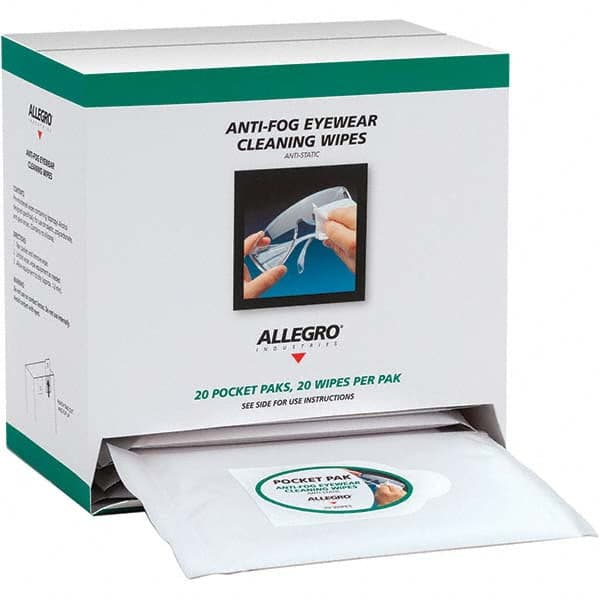 Allegro - 20 20-Pack Pieces Lens Cleaning Towelettes - USA Tool & Supply