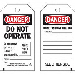 Brady - Safety & Facility Tags Message Type: Lockout Tag Header: DANGER - USA Tool & Supply