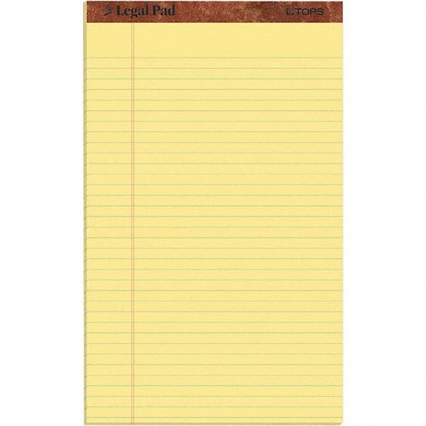 TOPS - Note Pads, Writing Pads & Notebooks Writing Pads & Notebook Type: Writing Pad Size: 8-1/2 x 14 - USA Tool & Supply