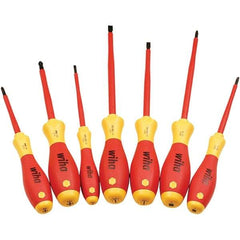 Wiha - Screwdriver Sets Screwdriver Types Included: Insulated Slotted; Phillips Number of Pieces: 7 - USA Tool & Supply