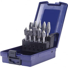 SGS Pro - Burr Sets Head Shape: Combi/Ball; Cylinder w/Endcut; Ball Nose Tree; Pointed Tree; Combi/Double Inverted Cone; Combi/Inverted Cone/Cylinder; Combi/90 Cone Tooth Style: Double Cut - USA Tool & Supply