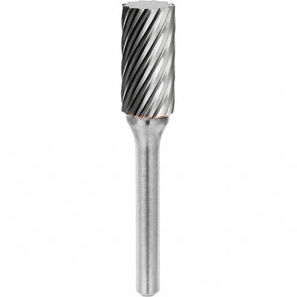 SGS Pro - 3/8" Cut Diam, 1/4" Shank Diam, Tungsten Carbide Inox Cut Cylinder Burr - USA Tool & Supply