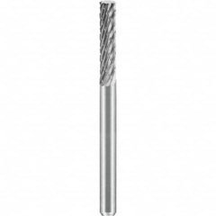 SGS Pro - 1/8" Cut Diam, 1/8" Shank Diam, Tungsten Carbide Double Cut Cylinder Burr - USA Tool & Supply