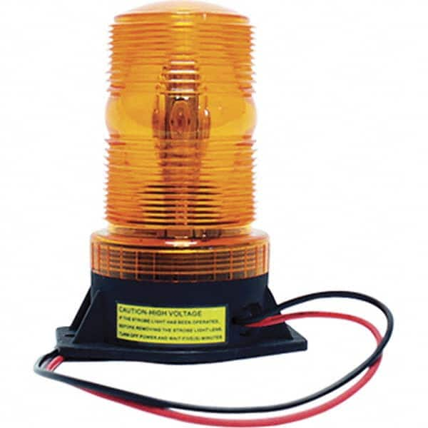 Railhead Corporation - Strobe & Flashing Lights Light Type: Single; Double; Quad; Revolving Lens Color: Amber - USA Tool & Supply