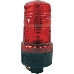 Railhead Corporation - Strobe & Flashing Lights Light Type: Single; Double; Quad; Revolving Lens Color: Red - USA Tool & Supply