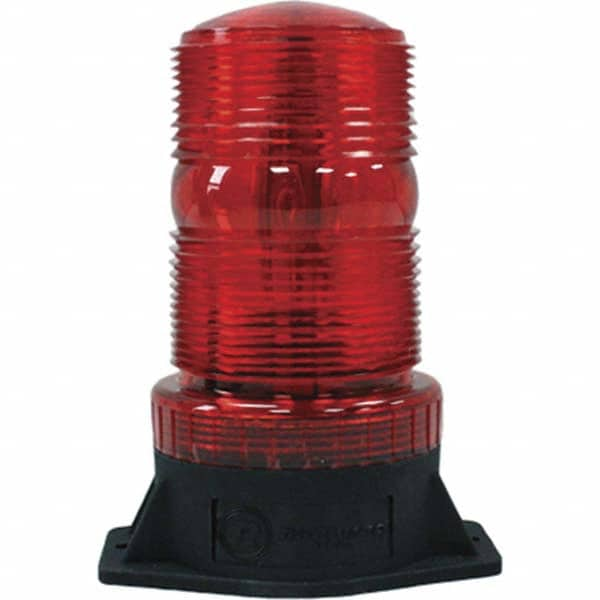 Railhead Corporation - Strobe & Flashing Lights Light Type: Single; Double; Quad; Revolving Lens Color: Red - USA Tool & Supply