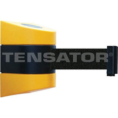 Tensator - 7-1/4" High x 4-3/4" Long x 4-3/4" Wide Magnetic Wall Mount Barrier - Yellow Powdercoat Finish, Black/Yellow, Use with Wall Mount - USA Tool & Supply