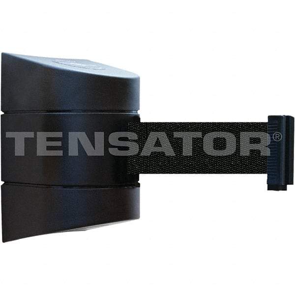 Tensator - 7-1/4" High x 4-3/4" Long x 4-3/4" Wide Magnetic Wall Mount Barrier - Black Powdercoat Finish, Black, Use with Wall Mount - USA Tool & Supply