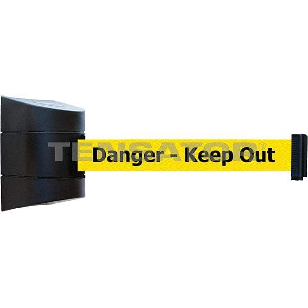 Tensator - 7-1/4" High x 4-3/4" Long x 4-3/4" Wide Magnetic Wall Mount Barrier - Black Powdercoat Finish, Black, Use with Wall Mount - USA Tool & Supply