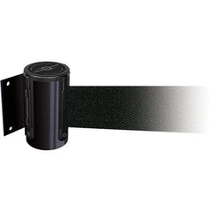 Tensator - 4.74" High x 3-57/64" Long x 3-57/64" Wide Magnetic Wall Mount Barrier - Metal, Black Powdercoat Finish, Black, Use with Wall Mount - USA Tool & Supply