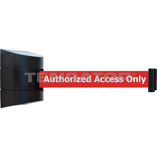 Tensator - 5-1/2" High x 3-1/4" Long x 3-1/4" Wide Magnetic Wall Mount Barrier - Metal, Black Powdercoat Finish, Black, Use with Wall Mount - USA Tool & Supply