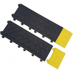 Ergo Advantage - 6" Long x 4" Wide x 1" Thick, Anti-Fatigue Modular Matting Anti-Fatigue Flooring - USA Tool & Supply