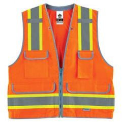 8254HDZ L/XL ORG HD SURVEYORS VEST - USA Tool & Supply