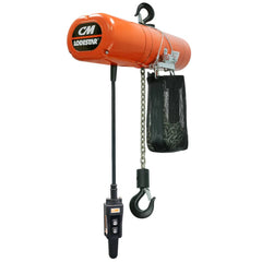 Electric Chain Hoist: 0.5 Ton Working Load Limit Pendant Controller, Hook Mount, 1 Chain