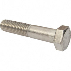 Value Collection - 1/2-13 3-1/4" Long Hex Head Cap Screw - Partially Threaded, 316 Stainless Steel, Uncoated - USA Tool & Supply