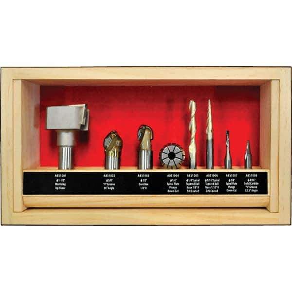 Powermatic - Router Bit Sets   Router Style: CNC    Number of Pieces: 8 - USA Tool & Supply