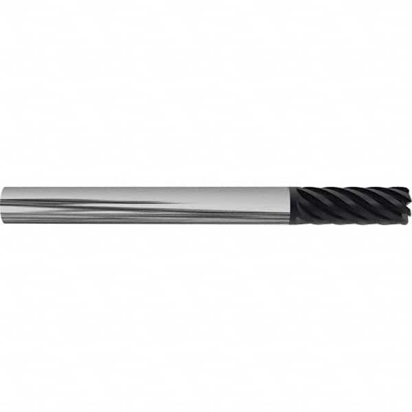Accupro - 3/8" Diam 7 Flute Solid Carbide 0.06" Corner Radius End Mill - USA Tool & Supply