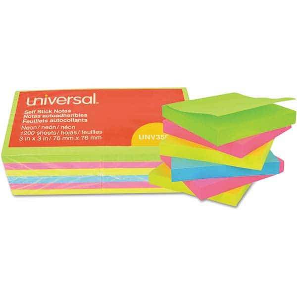 UNIVERSAL - Note Pads, Writing Pads & Notebooks Writing Pads & Notebook Type: Self-Stick Notes Size: 3 x 3 - USA Tool & Supply