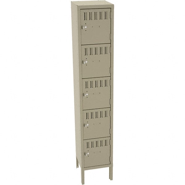 Tennsco - 5 Door, 5 Tier, Welded Locker - USA Tool & Supply