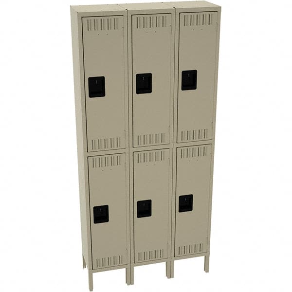 Tennsco - 6 Door, Double Tier, Locker - USA Tool & Supply