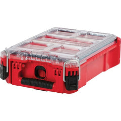 Milwaukee Tool - PACKOUT 11 Compartment Red Small Parts Low-Profile Organizer - USA Tool & Supply