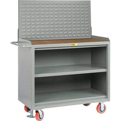 Little Giant - 3,600 Lb Capacity Mobile Service Bench - 41" Wide x 24" Deep x 43" High, Steel, Gray - USA Tool & Supply