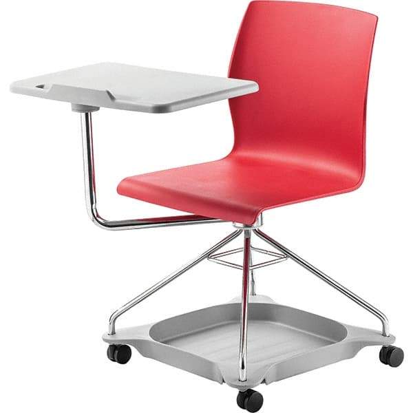 NPS - Swivel & Adjustable Office Chairs   Type: Mobile Tablet Chair    Color: Red - USA Tool & Supply