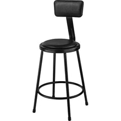 NPS - Stationary Stools Type: Fixed Height Stool w/Adjustable Height Back Base Type: Steel - USA Tool & Supply