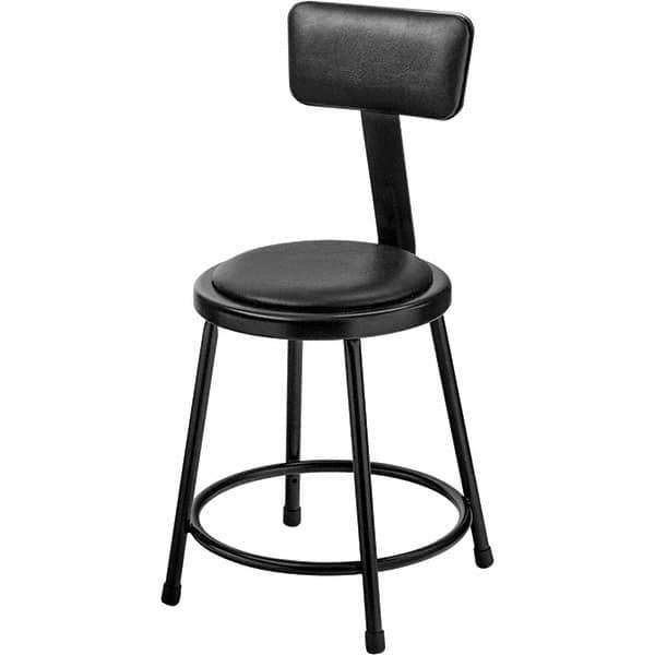 NPS - Stationary Stools Type: Fixed Height Stool w/Adjustable Height Back Base Type: Steel - USA Tool & Supply