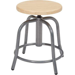 NPS - Swivel & Adjustable Stools Type: Adjustable Height Swivel Stool Base Type: Steel - USA Tool & Supply