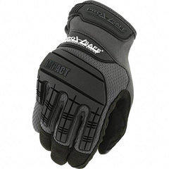 PRO-SAFE - Size M (9) Work Gloves - For General Purpose, Uncoated, Hook & Loop Cuff, Full Fingered, Black, Paired - USA Tool & Supply