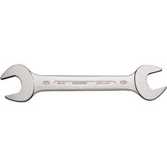 Open End Wrench: 24 mm x 27 mm, Double End Head 15 ° Head Angle, Vanadium Steel, Chrome-Plated