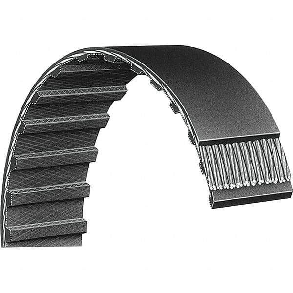 Bando - Section H, 1-1/2" Wide, 90" Outside Length, Timing Belt - Neoprene Rubber, Black, Series H, No. 900H150 - USA Tool & Supply