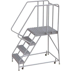 TRI-ARC - Rolling & Wall Mounted Ladders & Platforms Type: Rolling Warehouse Ladder Style: Rolling Safety Ladder - USA Tool & Supply