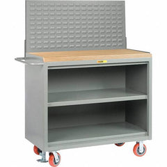 Little Giant - 3,600 Lb Capacity Mobile Service Bench - 41" Wide x 24" Deep x 43" High, Steel, Gray - USA Tool & Supply