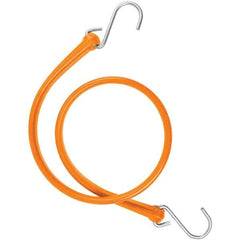 The Perfect Bungee - Heavy Duty Bungee Strap with Triangulated Galvanized S Hook - 36" OAL, Safety Orange - USA Tool & Supply