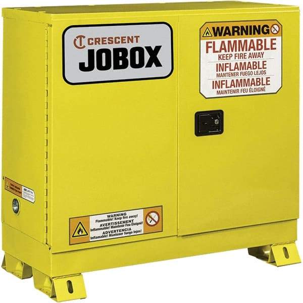 Jobox - Safety Cabinets   Hazardous Chemical Type: Flammable and Combustible Liquids    Color: Yellow - USA Tool & Supply