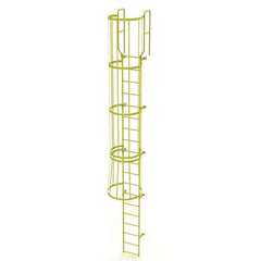 TRI-ARC - Rolling & Wall Mounted Ladders & Platforms Type: Fixed Ladder Style: Safety Cage - USA Tool & Supply