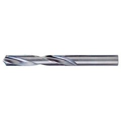 ‎#1 Dia. × 0.228″ Shank × 1-3/4″ Flute Length × 3″ OAL, 118°, Bright, 2xD Flute, Round Solid Carbide Drill - Exact Industrial Supply