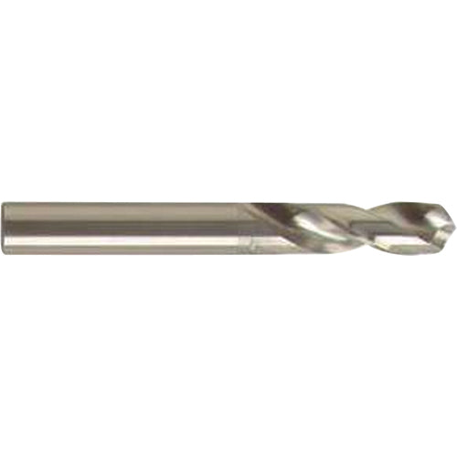 #24 Dia. x #24 Shank × 22 mm Flute Length × 55 mm OAL, 3xD, 118°, Uncoated, 2 Flute, External Coolant, Round Solid Carbide Drill - USA Tool & Supply