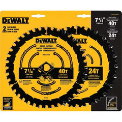 DeWALT - Wet & Dry-Cut Saw Blades Blade Diameter (Inch): 7-1/4 Blade Material: Carbide-Tipped - USA Tool & Supply