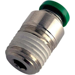 Parker - Metal Push-To-Connect Tube Fittings Type: Male Connector Tube Outside Diameter (Inch): 0.25 - USA Tool & Supply