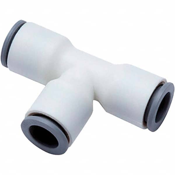 Parker - Plastic Push-To-Connect Tube Fittings Type: Union Tee Tube Outside Diameter (Inch): 1/2x3/8 - USA Tool & Supply