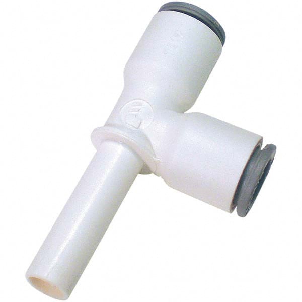 Parker - Plastic Push-To-Connect Tube Fittings Type: Plug-In Run Tee Tube Outside Diameter (Inch): 1/2 x 1/2 - USA Tool & Supply