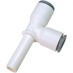 Parker - Plastic Push-To-Connect Tube Fittings Type: Plug-In Run Tee Tube Outside Diameter (Inch): 3/8 x 3/8 - USA Tool & Supply