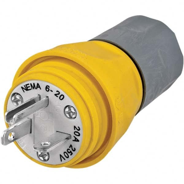 Hubbell Wiring Device-Kellems - Straight Blade Plugs & Connectors Connector Type: Plug Grade: Industrial - USA Tool & Supply