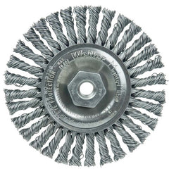 Mini Roughneck 4″ Stringer Bead Wheel, .020″ Steel Fill, 3/8″-24 UNF Nut - USA Tool & Supply