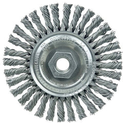 Mini Roughneck 4″ Stringer Bead Wheel, .020″ Steel Fill, 1/2″-13 UNC Nut - USA Tool & Supply