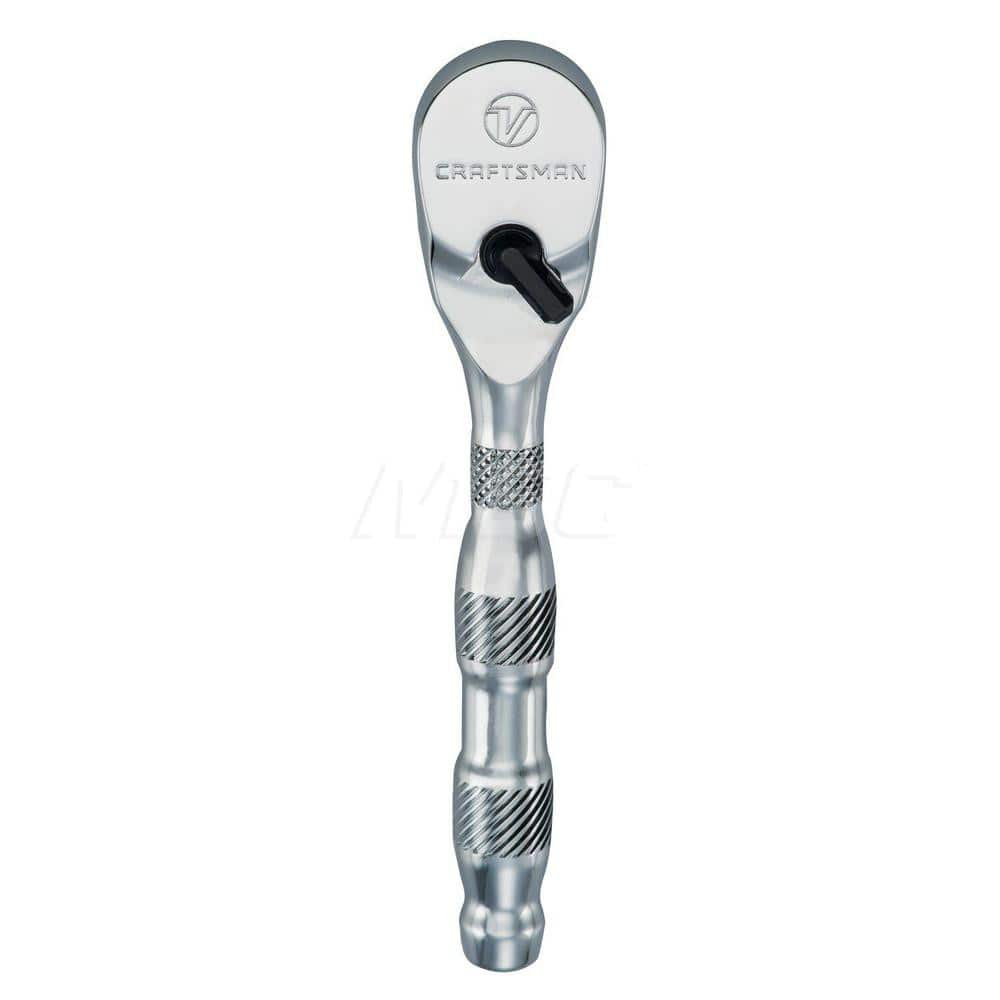 Ratchet: 1/4 to 3/8″ Drive, Round Head 96 Gear Teeth, Polished Chrome Finish