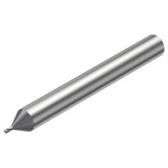 R216.32-00830-AE08G 1620 0.8mm 2 FL Solid Carbide End Mill - Corner Radius w/Cylindrical Shank - USA Tool & Supply